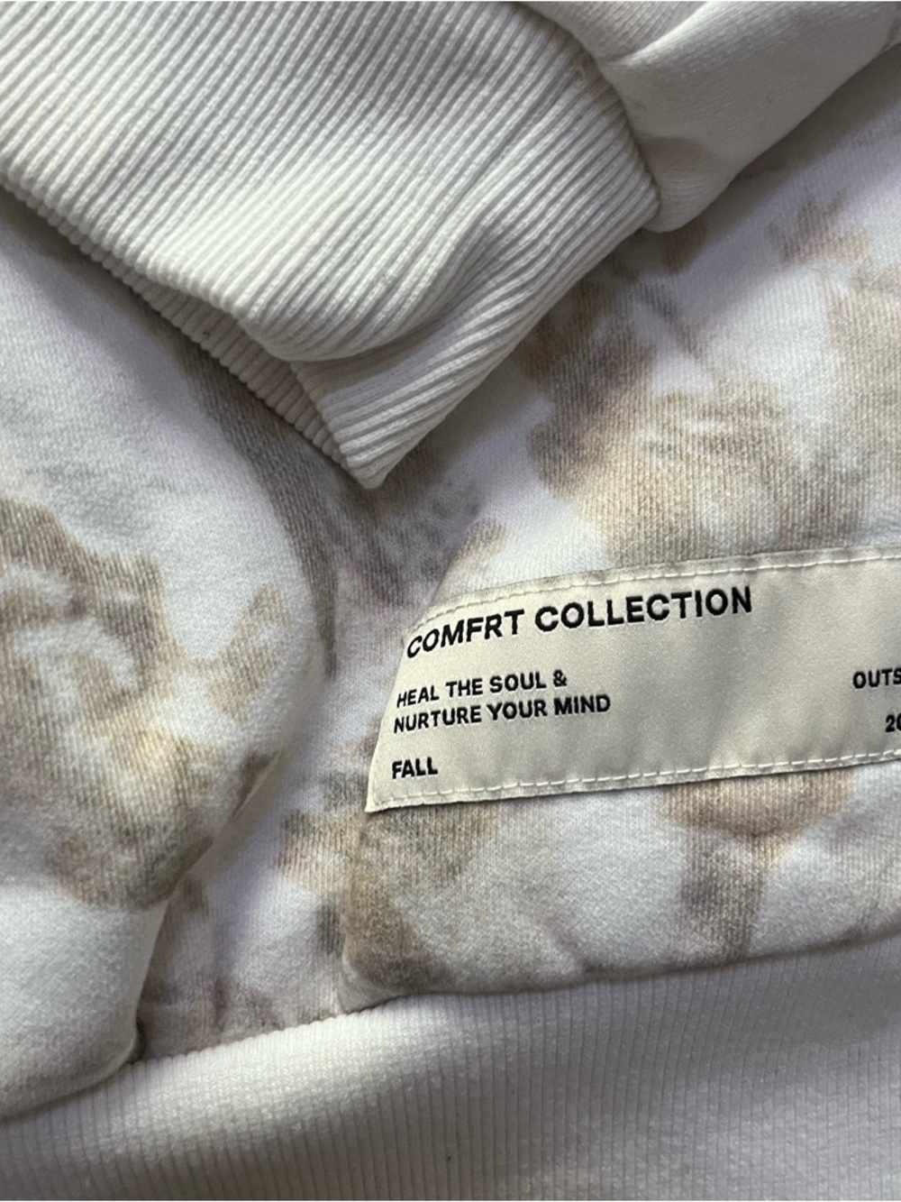 Comfrt collection super soft white oak camo fleece crewneck sweatshirt M - Picture 3 of 11